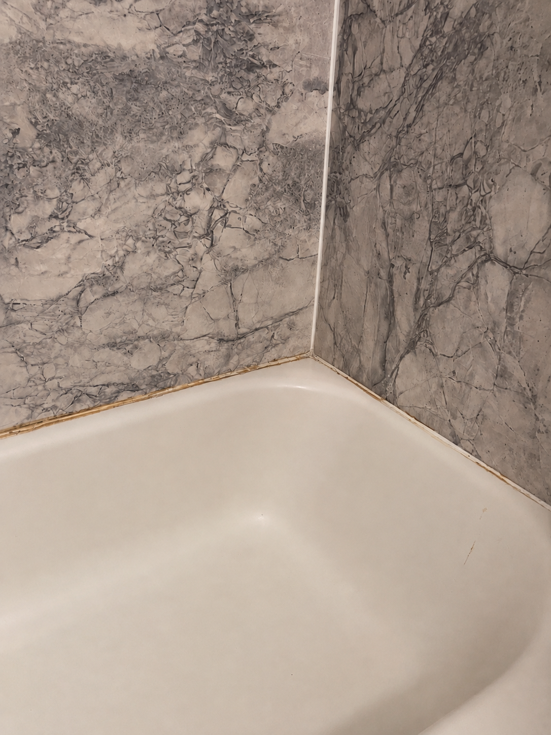 deteriorated shower caulk before refresh, Dakota County handyman service